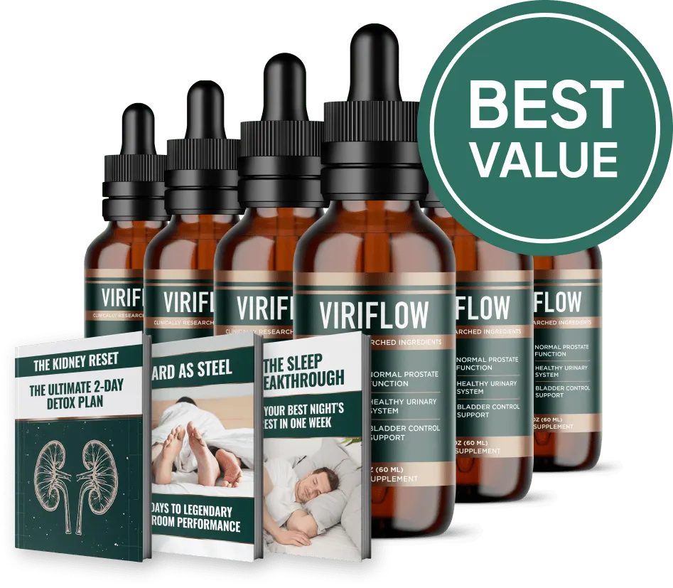 ViriFlow 6-Bottle Supply — Maximum Value Prostate Support
