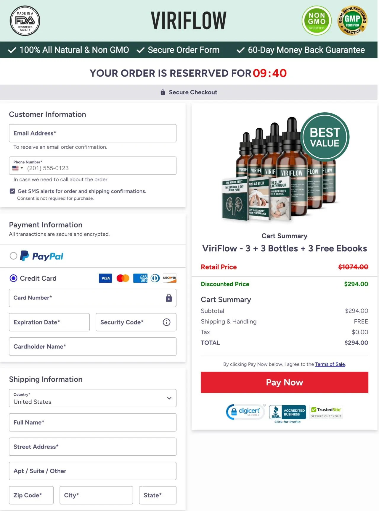 ViriFlow Secure Official Order Page